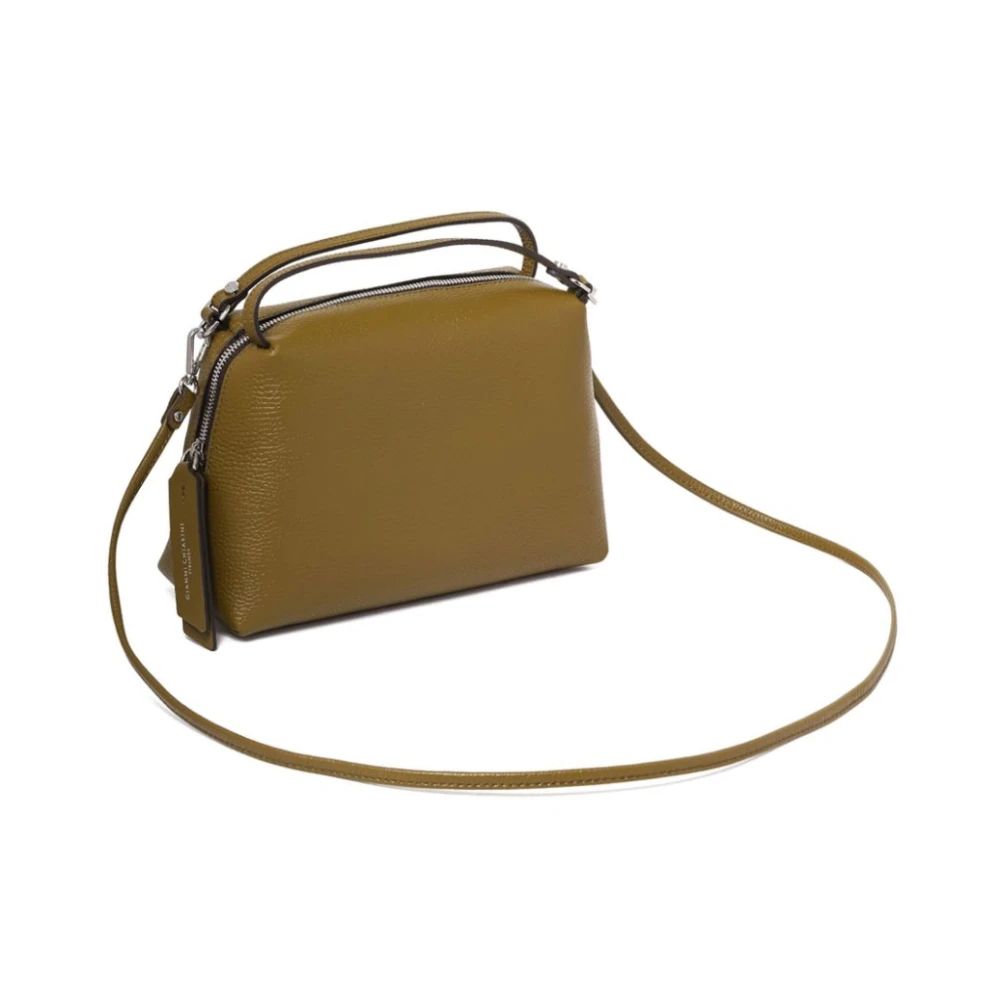 Gianni Chiarini Groene leren handtas top rits Green Dames