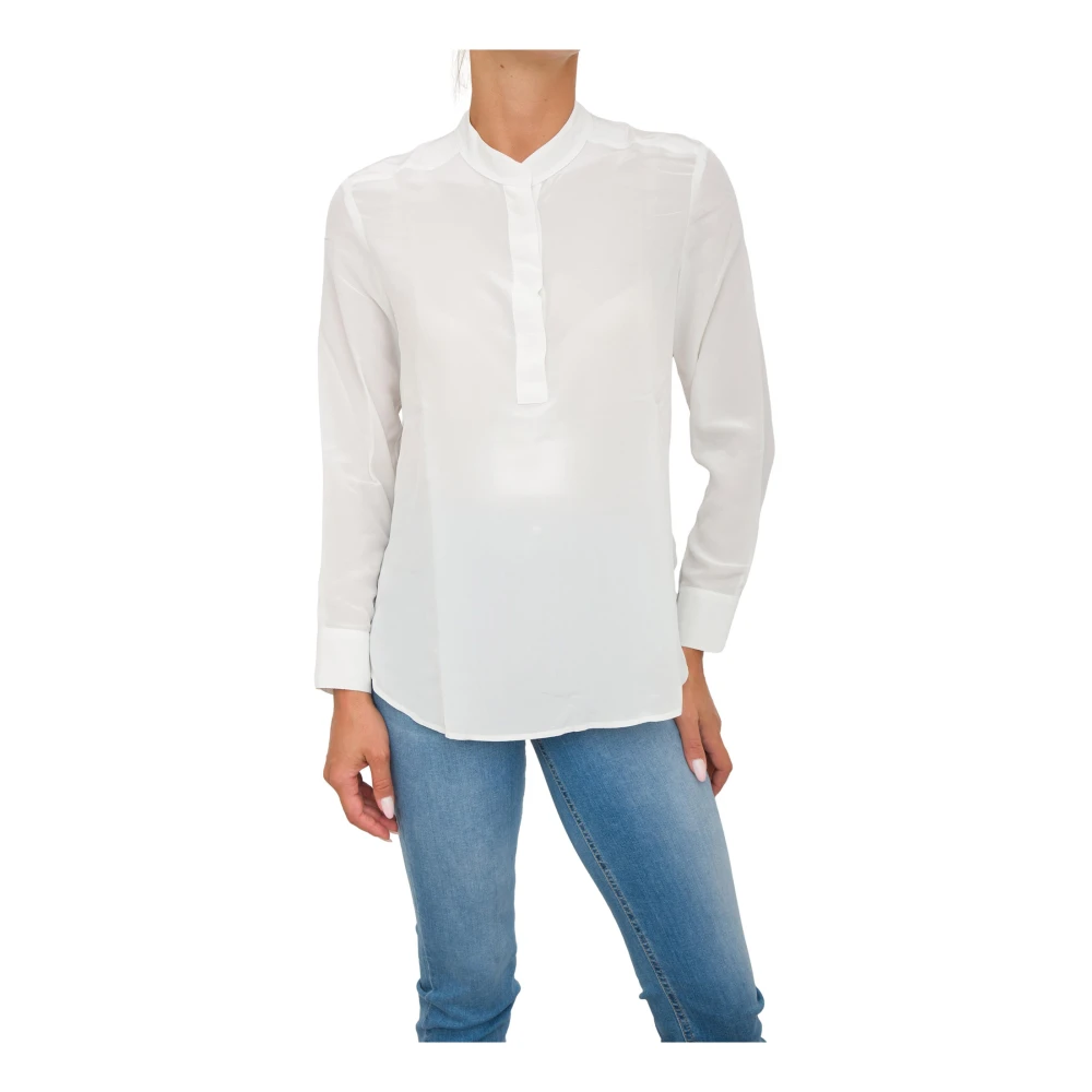 Marella Witte Blouse Klassieke Stijl White Dames
