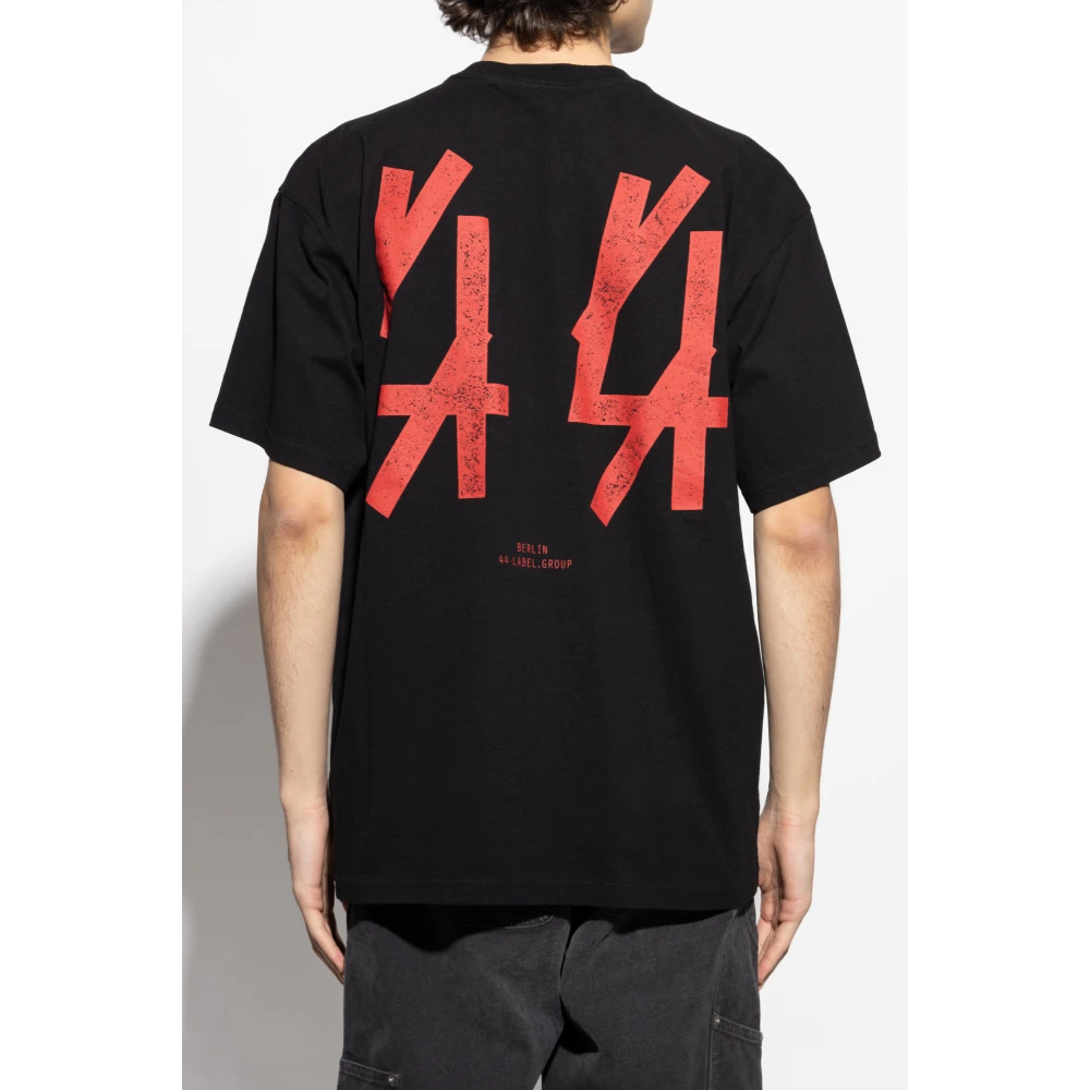 44 Label Group T-shirt met ronde hals Black Heren