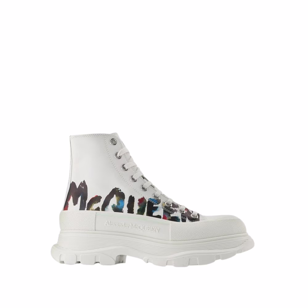 Weiße Logo Multi Canvas Sneakers