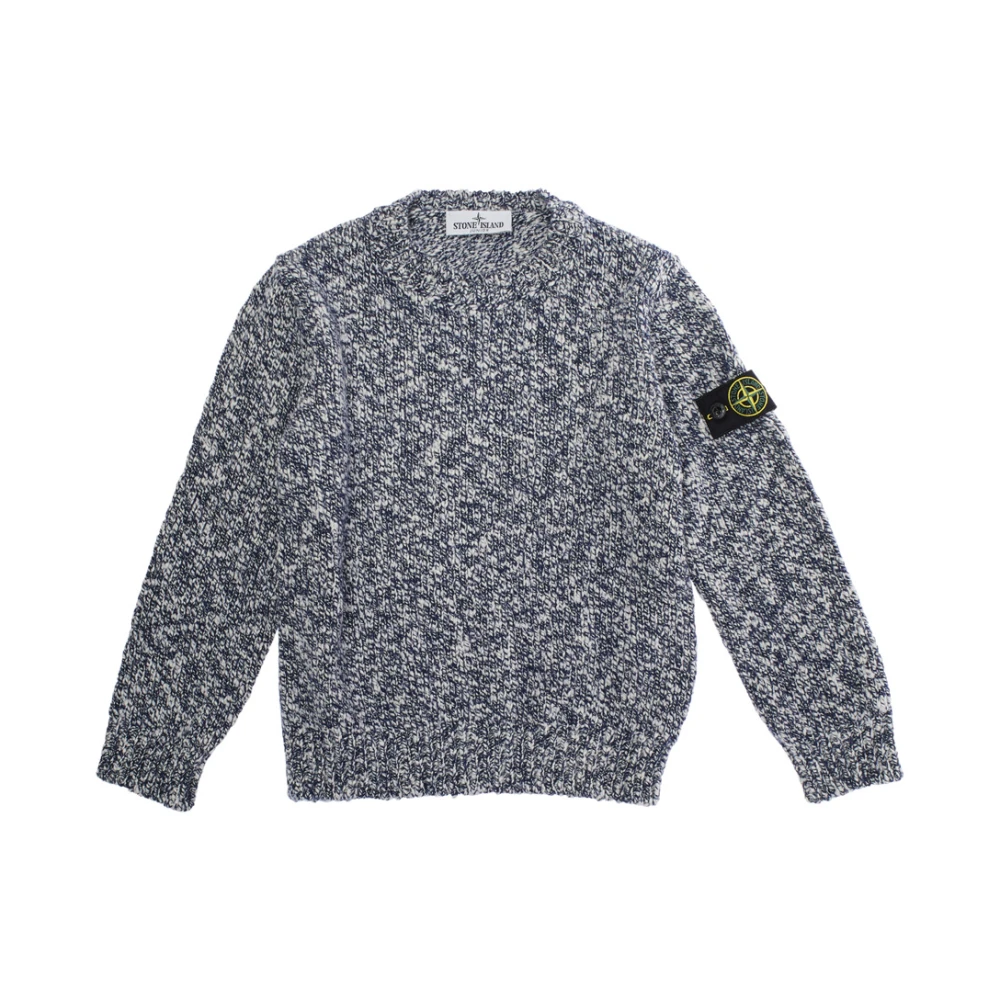 Stone Island Boys Blue Kids Knitwear, 10 Y, Kids Crew Neck Jumper
