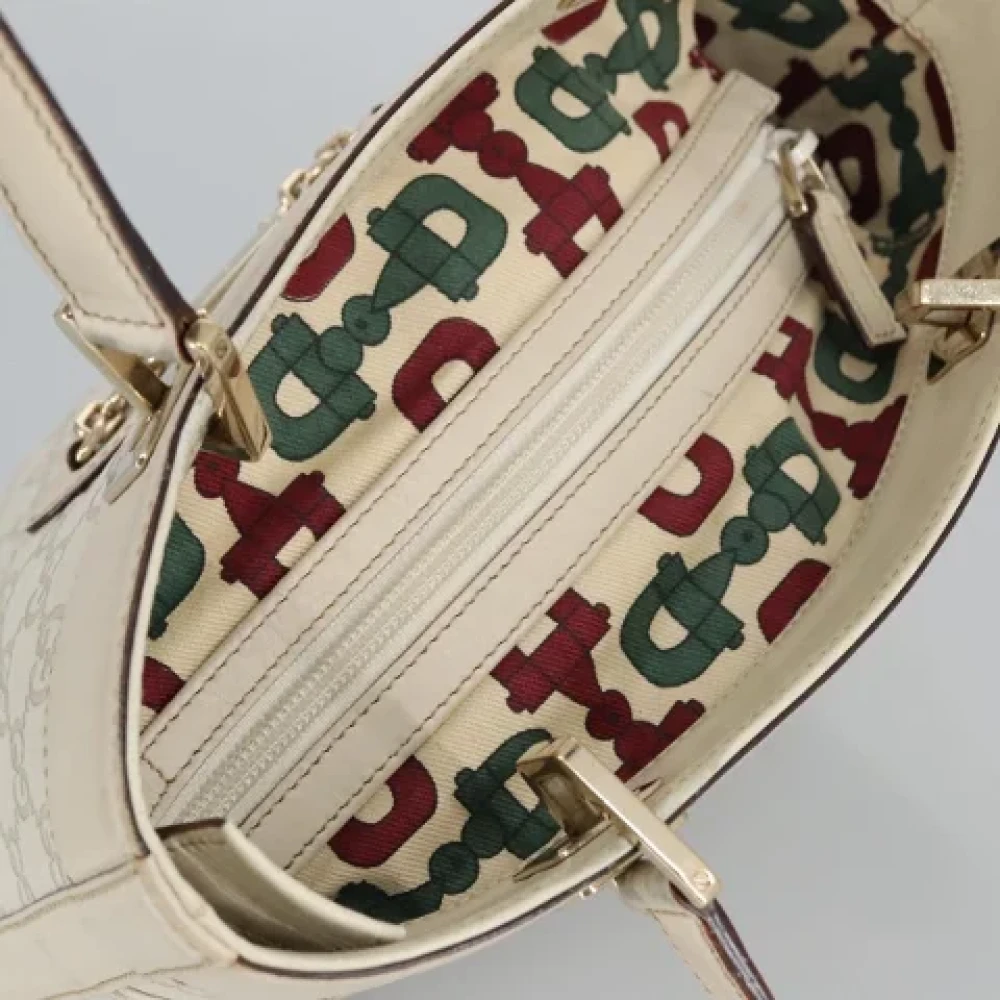 Gucci Vintage Pre-owned Leather gucci-bags White Dames