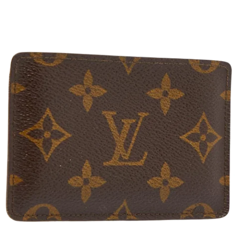 Louis Vuitton Vintage Pre-owned Coated canvas wallets Brown Heren