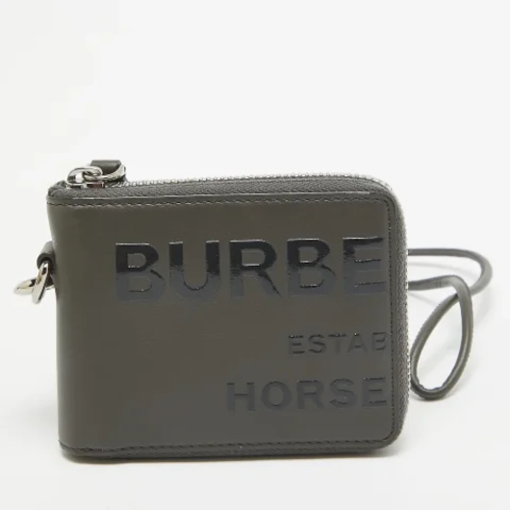 Burberry Vintage Pre-owned Leather wallets Gray Dames