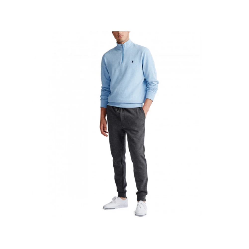 Polo Ralph Lauren Demi-Zip Katoenmix Trui Blue Heren