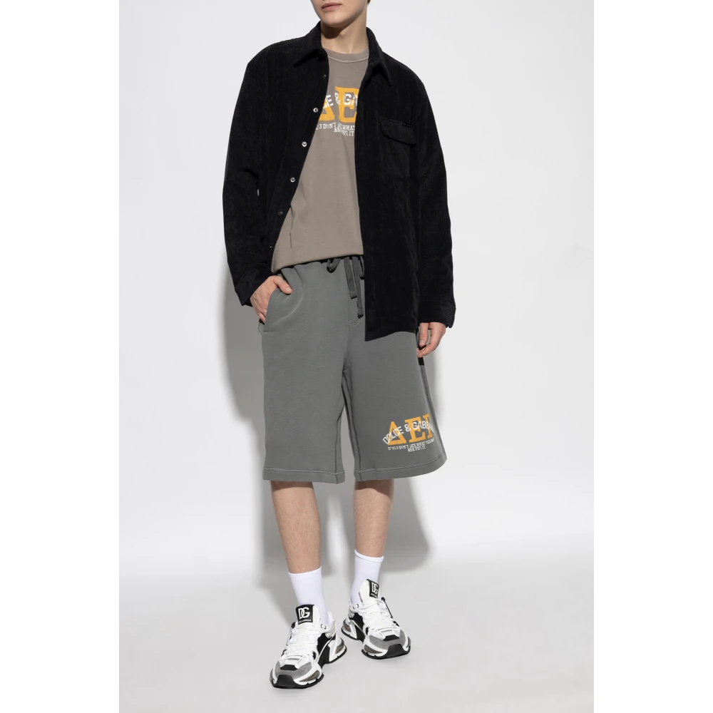 Dolce & Gabbana T-shirt met print Gray Heren