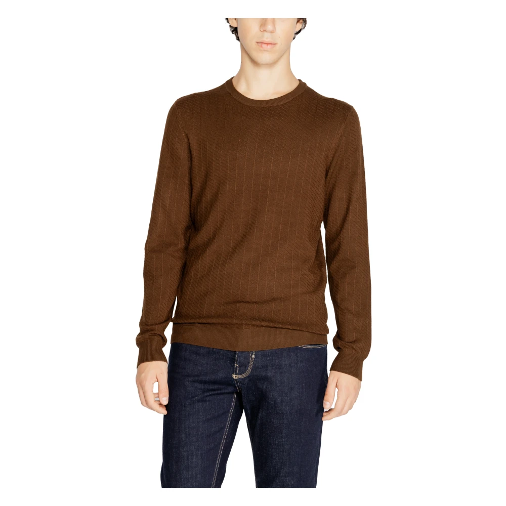 Antony Morato 3D Viscose Blend Herentrui Brown Heren