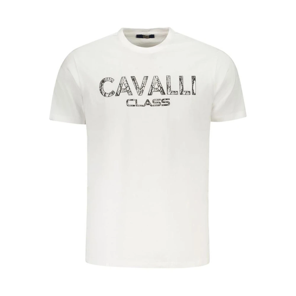 Cavalli Class Men's White Signature Logo Tee - T-Shirts - Xl- Tops