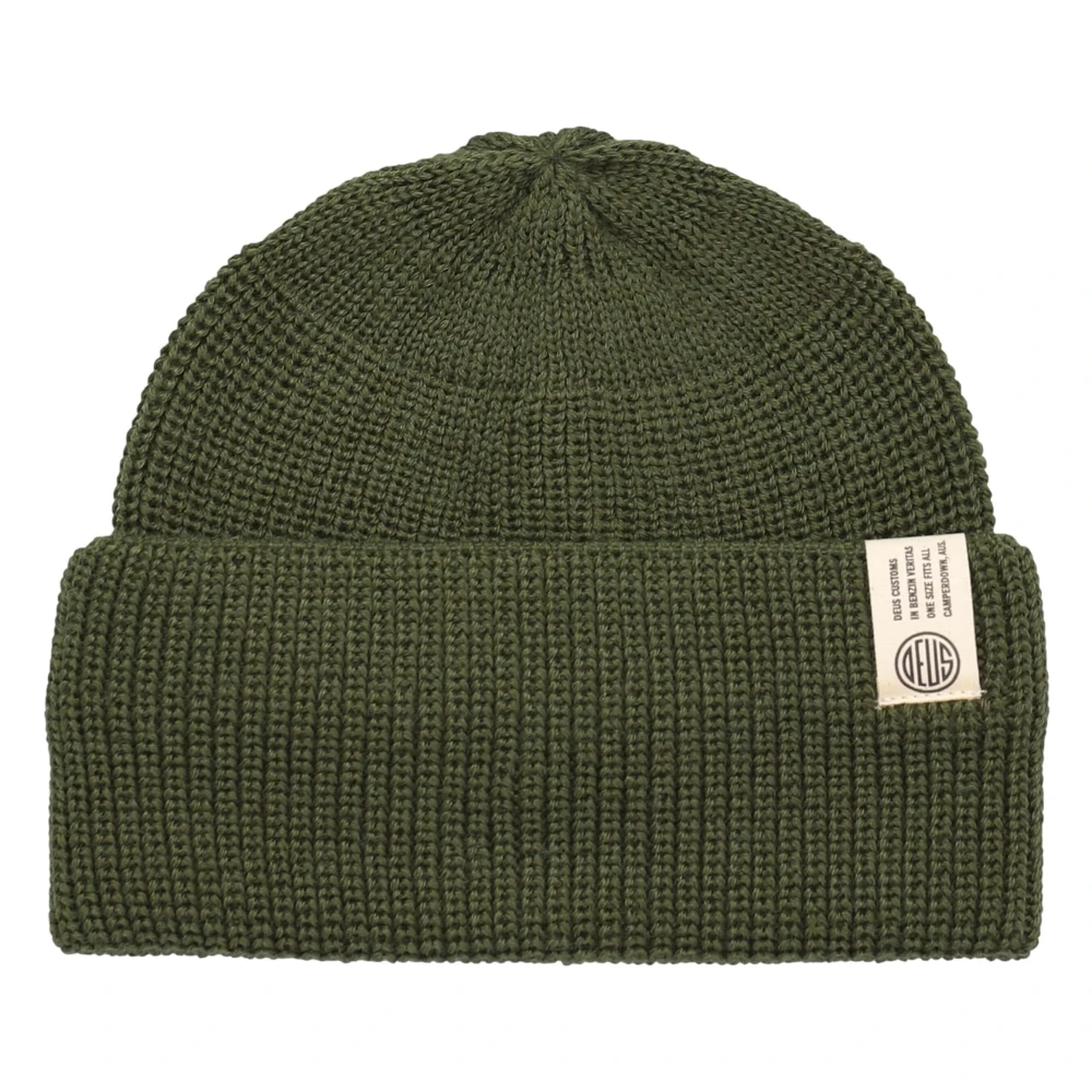 Deus Ex Machina Deck Beanie Wool Cap Green Unisex