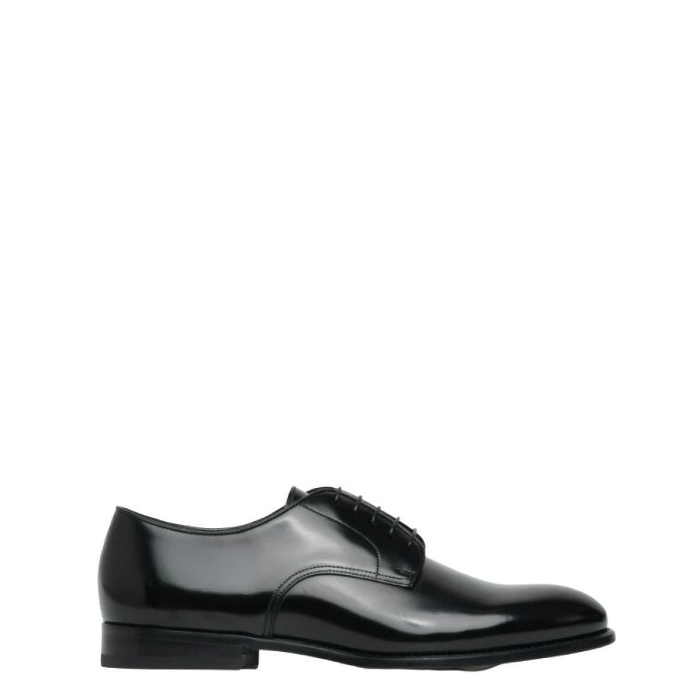Doucal's Men's Black Dress Shoes, 8 Uk, Derby