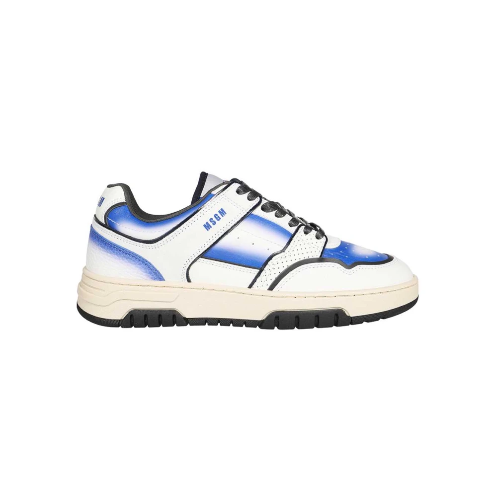 Msgm Lage leren sneakers- ronde neus Heren Schoenen Veelkleurig Multicolor