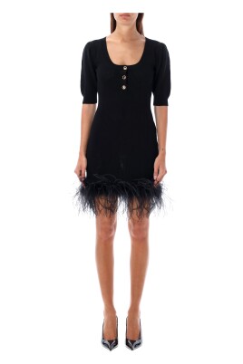 black-mini-dress-with-feather-trim