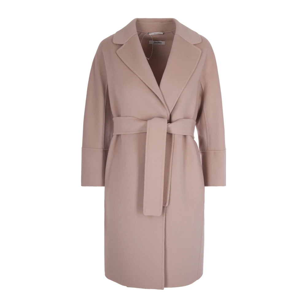 Max Mara Studio Women's Pink Belted Coats, 2XS, Arona Coat
