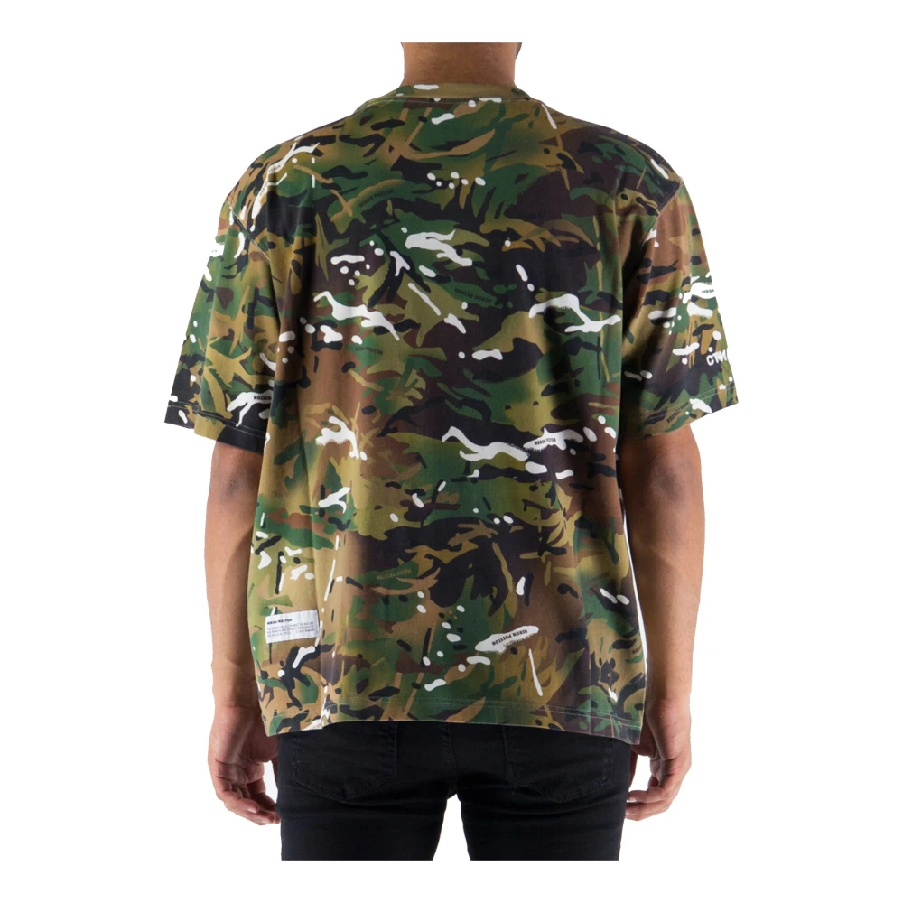Heron Preston Camouflage Ronde Hals T-shirt Mannen Green Heren