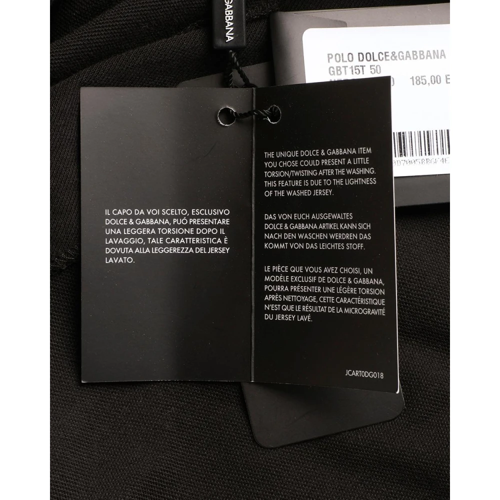 Dolce & Gabbana Klassieke Polo Shirt voor Mannen Black Heren