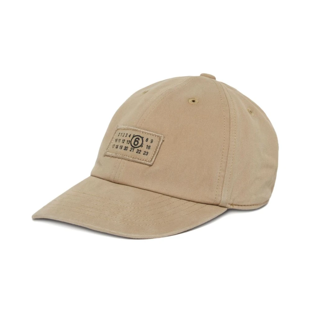 Mm6 Maison Margiela Unisex Beige - Logo Cap - Accessories - L
