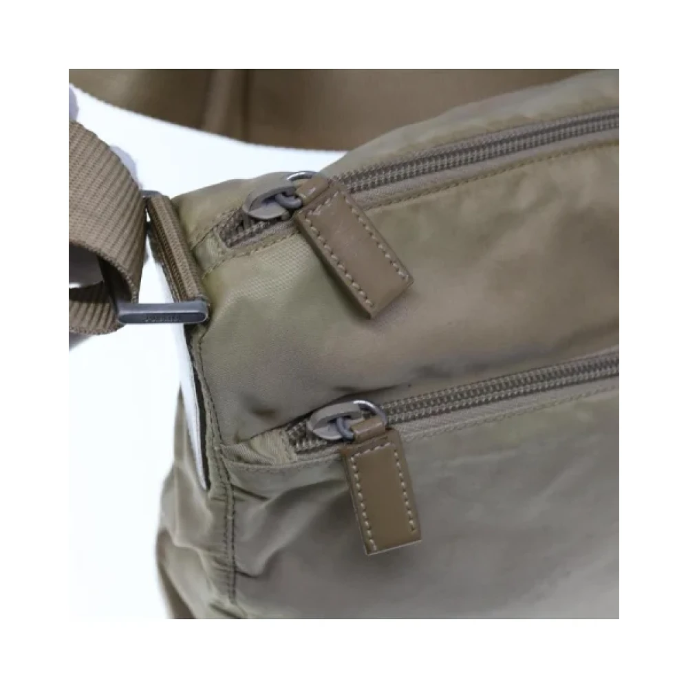 Prada Vintage Pre-owned Nylon prada-bags Beige Dames