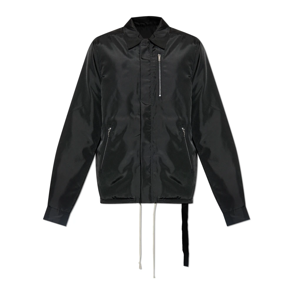 Rick Owens Black Jacket Concaled - Male - Light Jackets - L - Jackets