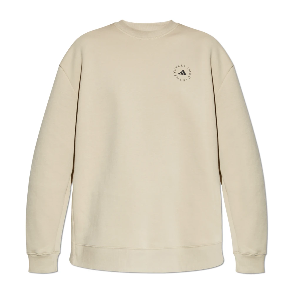 Adidas by stella mccartney Sweatvest met bedrukt logo Beige Dames