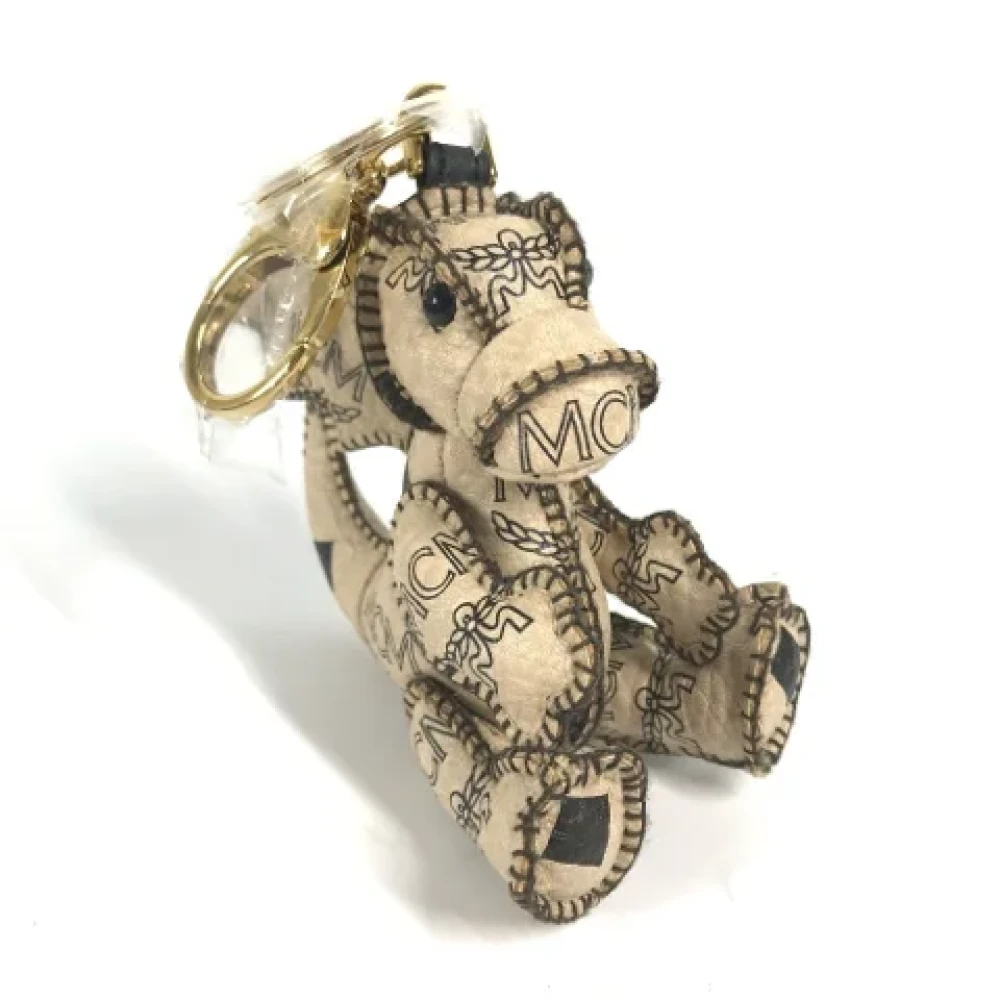 MCM Pre-owned Leather key-holders Beige Dames