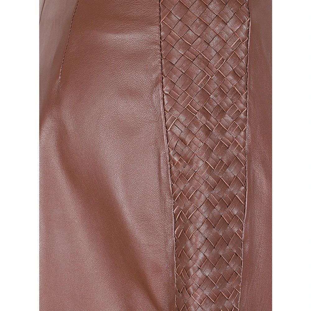Max Mara Weekend Bruine leren minirok Brown Dames