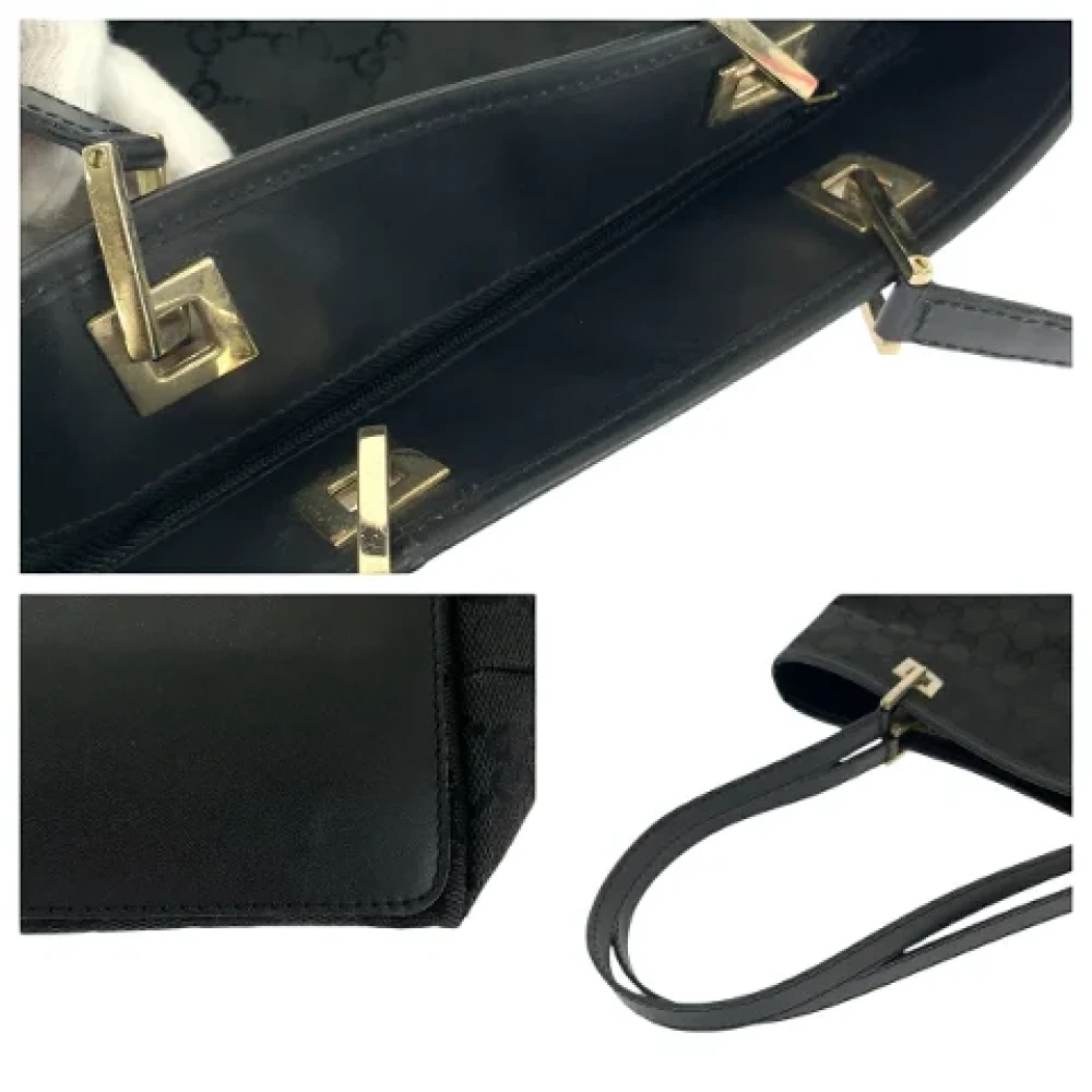 Gucci Vintage Pre-owned Canvas totes Black Dames