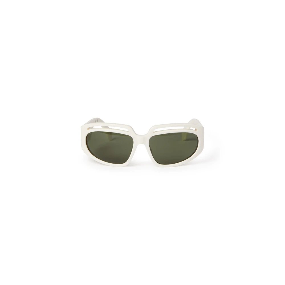 Palm Angels Unisex White Dynamic Rectangular Sunglasses