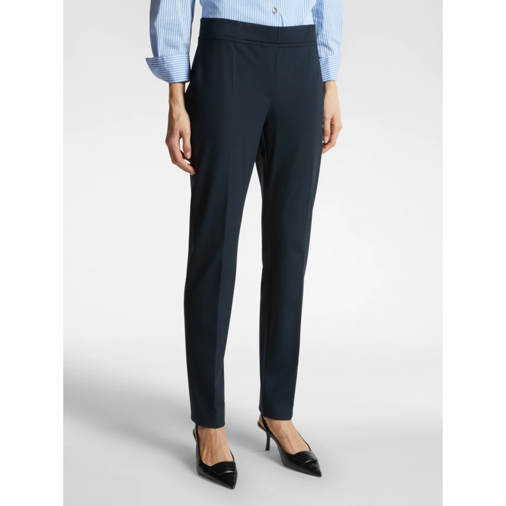 Elena Mirò Slim-Hose in Milano-Rib Blue Dames