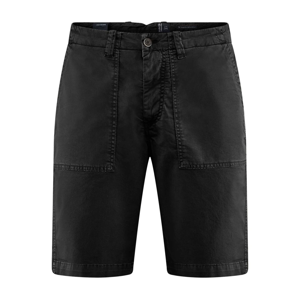 Bomboogie Herr Svart Shorts W32, Bomull, Bermuda Med Cargofickor I Bomullsgabardin