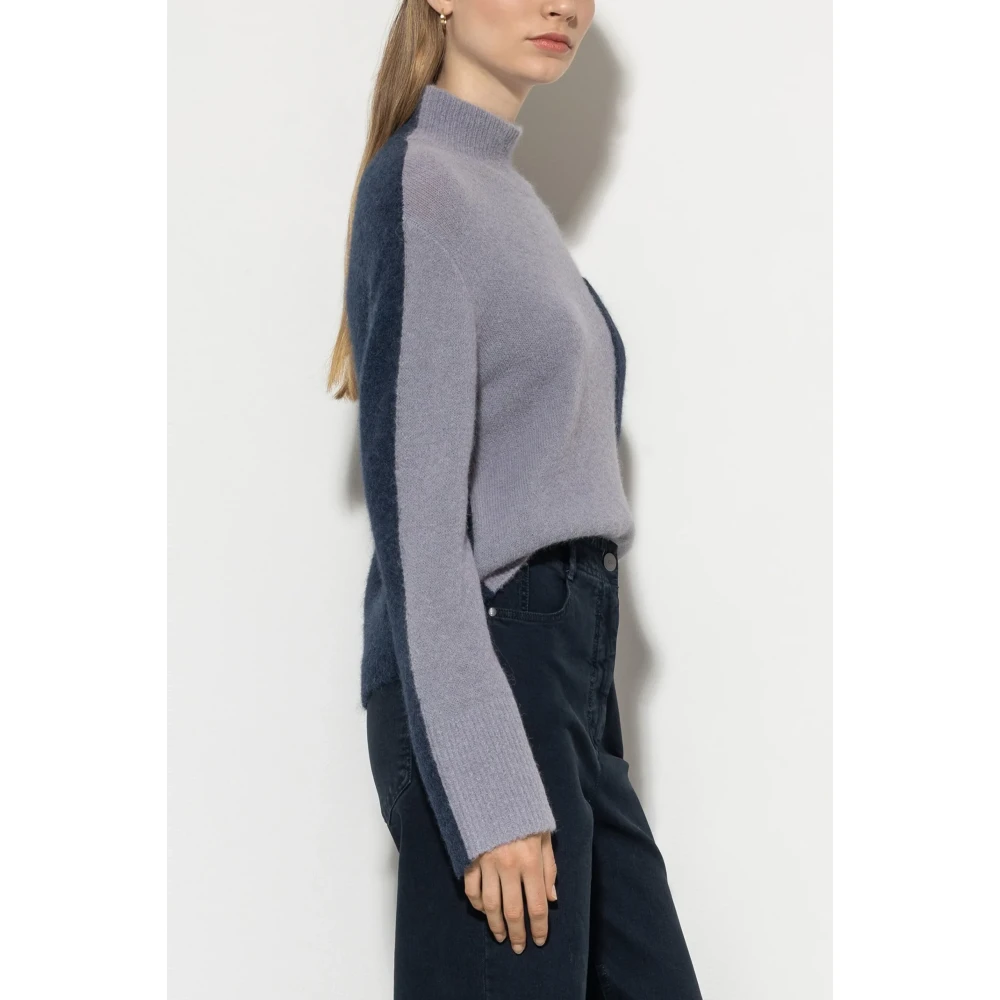 LUISA CERANO Alpaca wollen trui met zak Gray Dames
