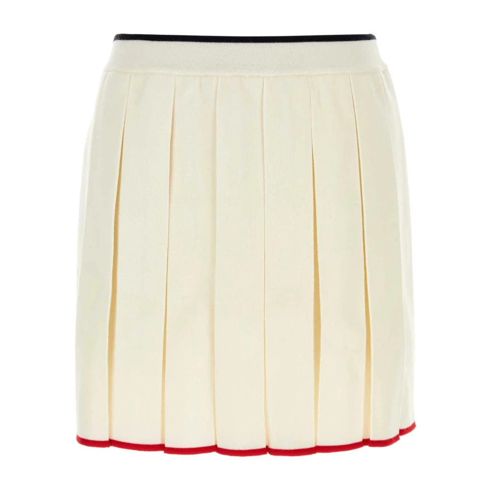 Thom Browne Ivoor Wolmix Minirok Beige Dames