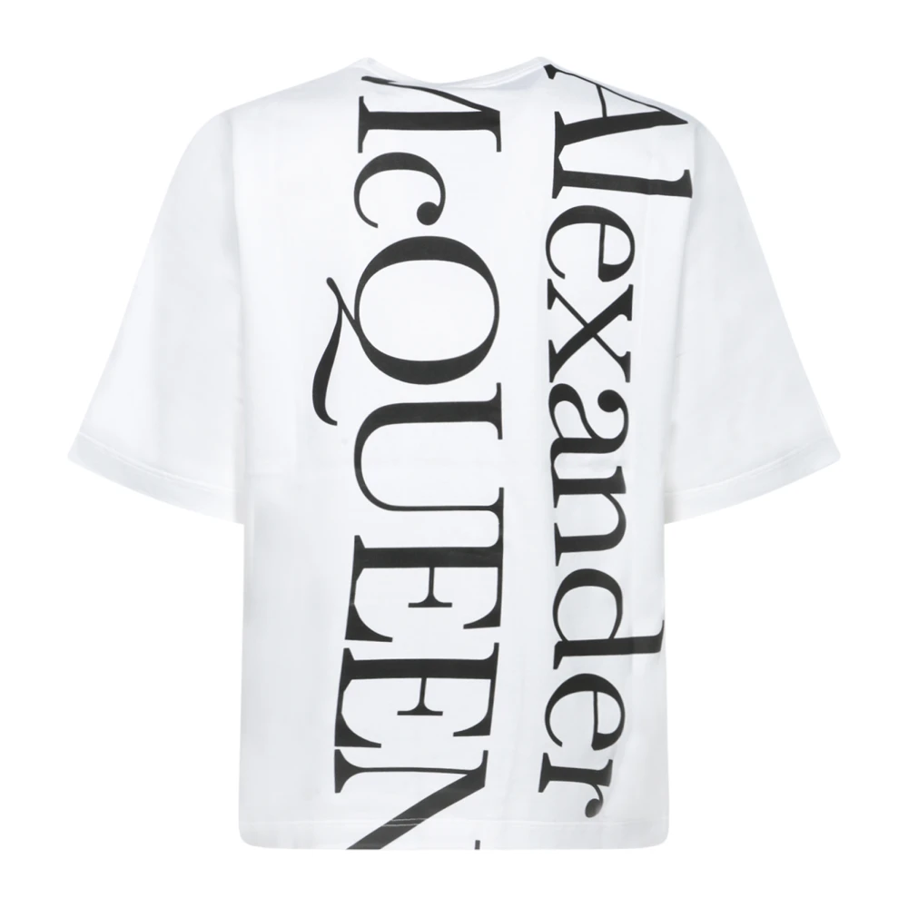 alexander mcqueen Wit Logo T-shirt voor Mannen White Heren