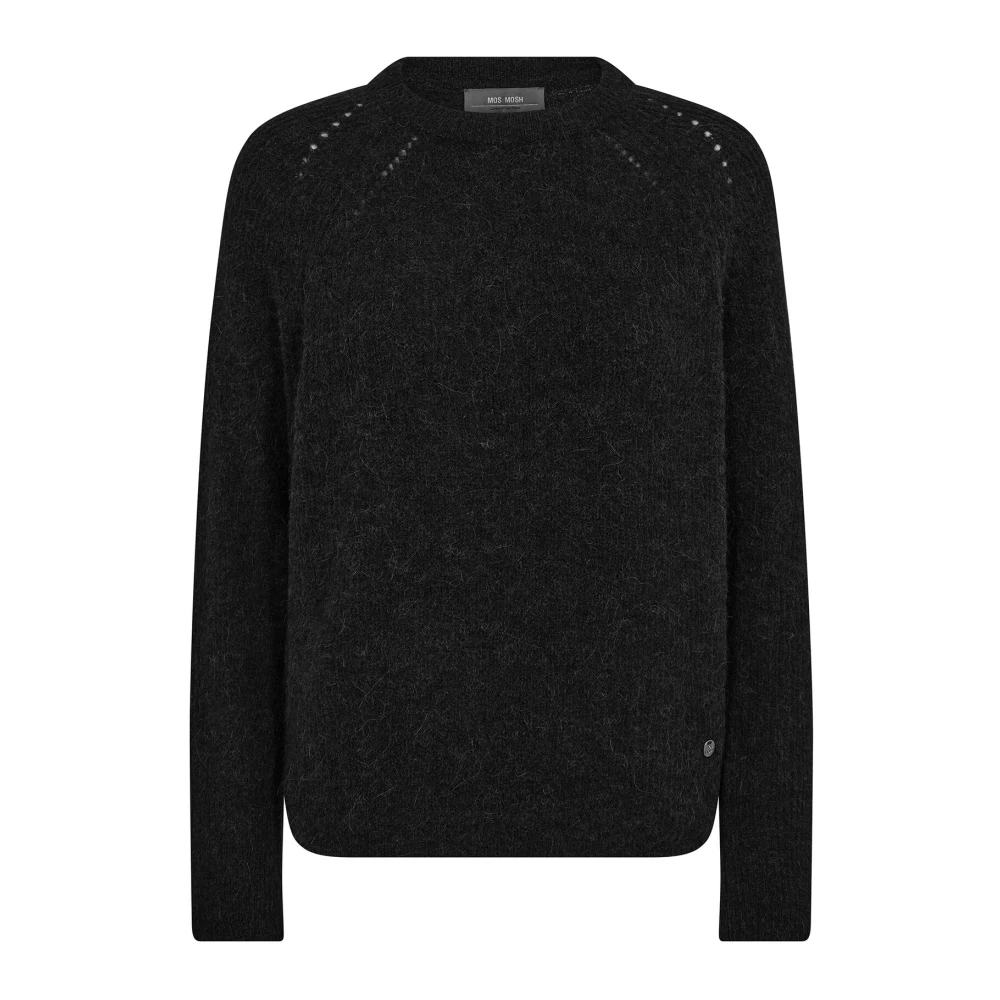 MOS MOSH Zachte Gebreide Trui Thora Zwart Black Dames