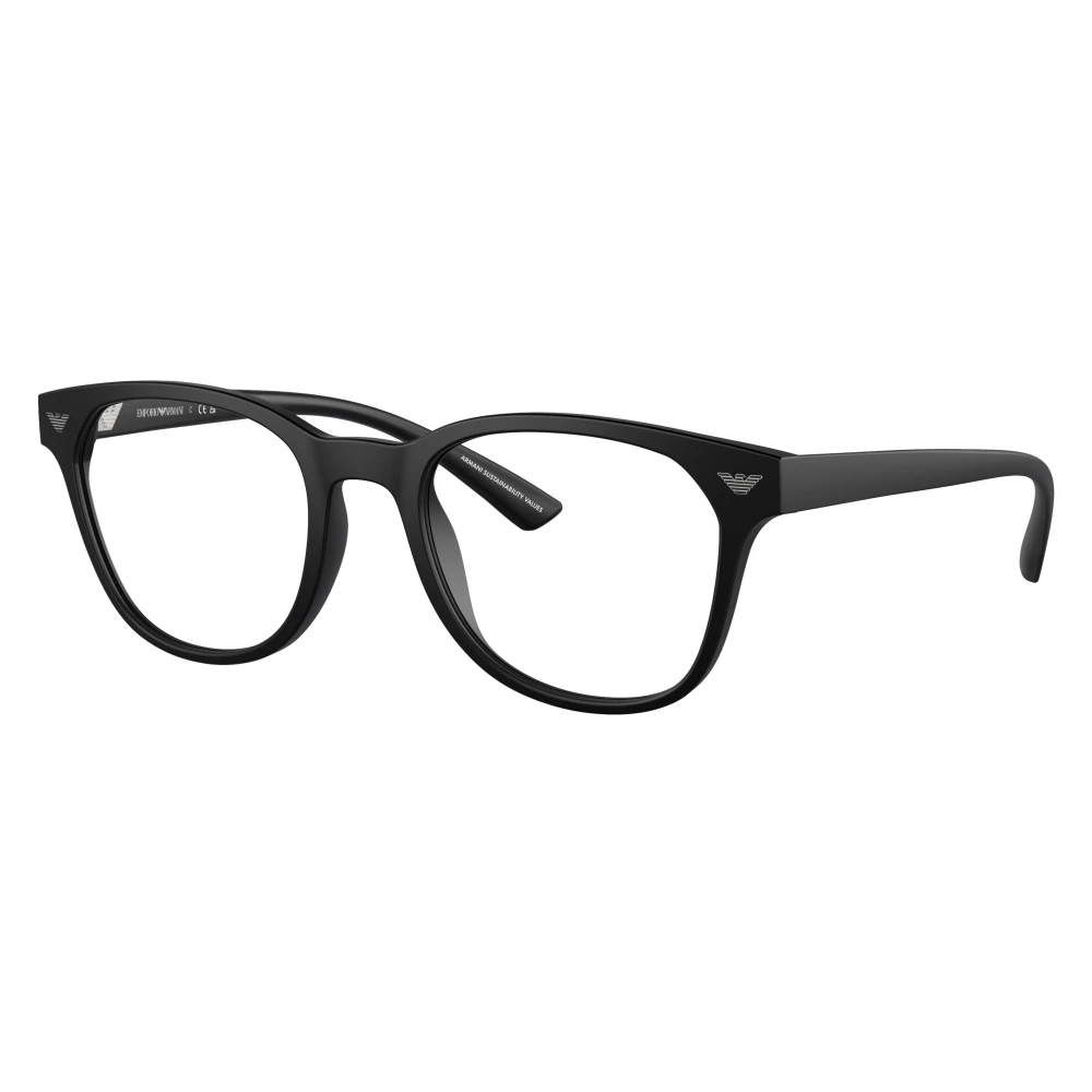 Emporio Armani Unisex Black Glasses, 52 Mm, Ea3240u Eyeglasses