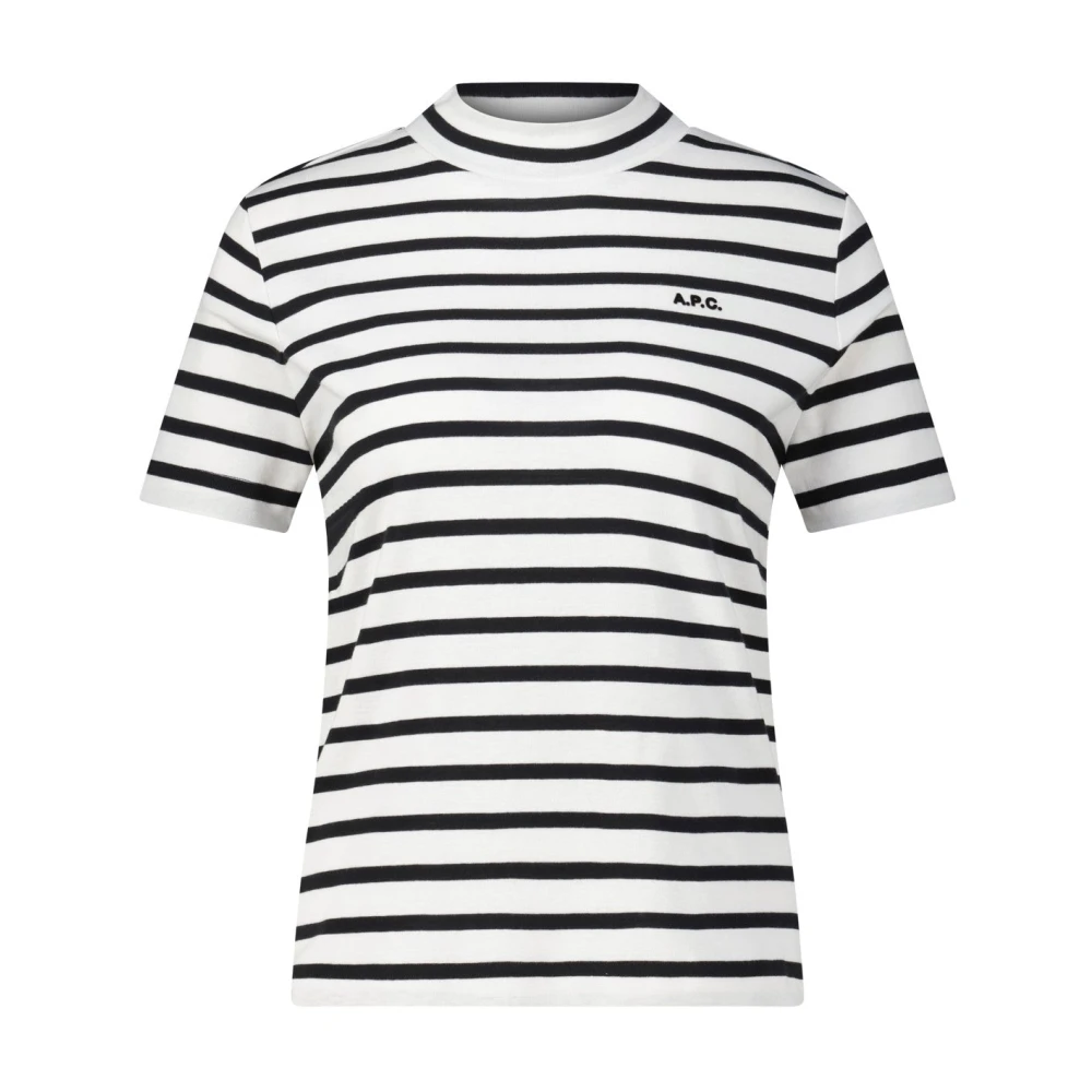 A.p.c. Klassisk Randig T-shirt White, Herr