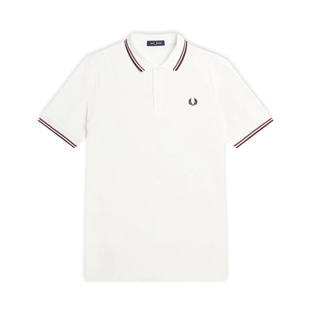 Fred Perry Twin Tipped Skjorta - Regular Fit White, Herr