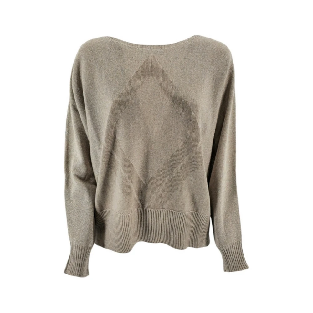 D.Exterior Lurex Sand Sweater Brown Dames