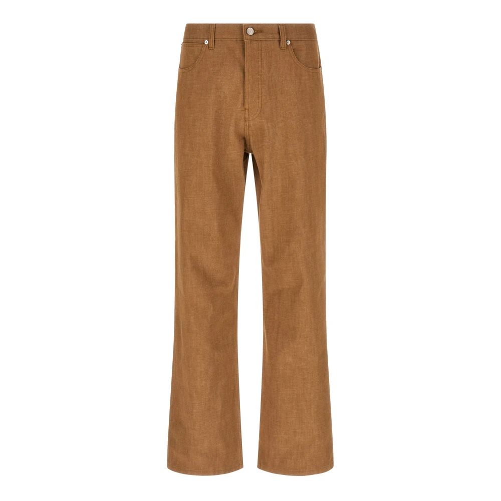 A.p.c. Men's Brown Straight Trousers, W32, Arno Jeans