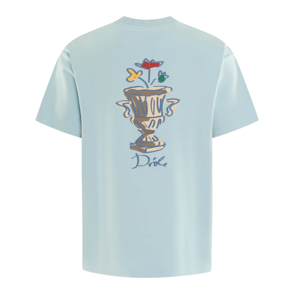 Drole de Monsieur Heren Slogan Vignes T-Shirt Blue Heren