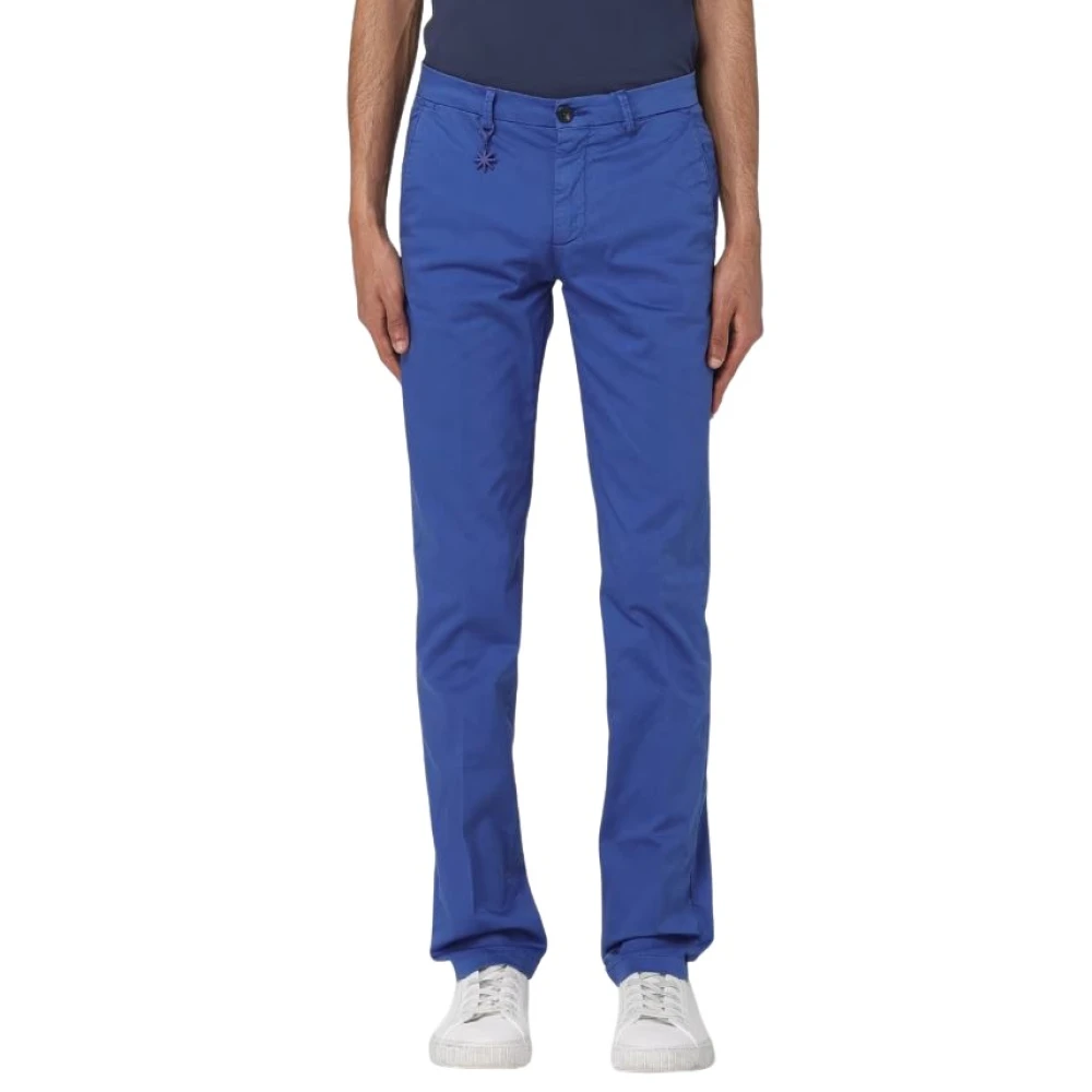 Manuel Ritz Slim-fit Trousers Blue Heren