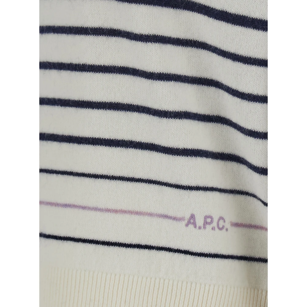 A.p.c. Witte Sweater Pull Billie White Dames