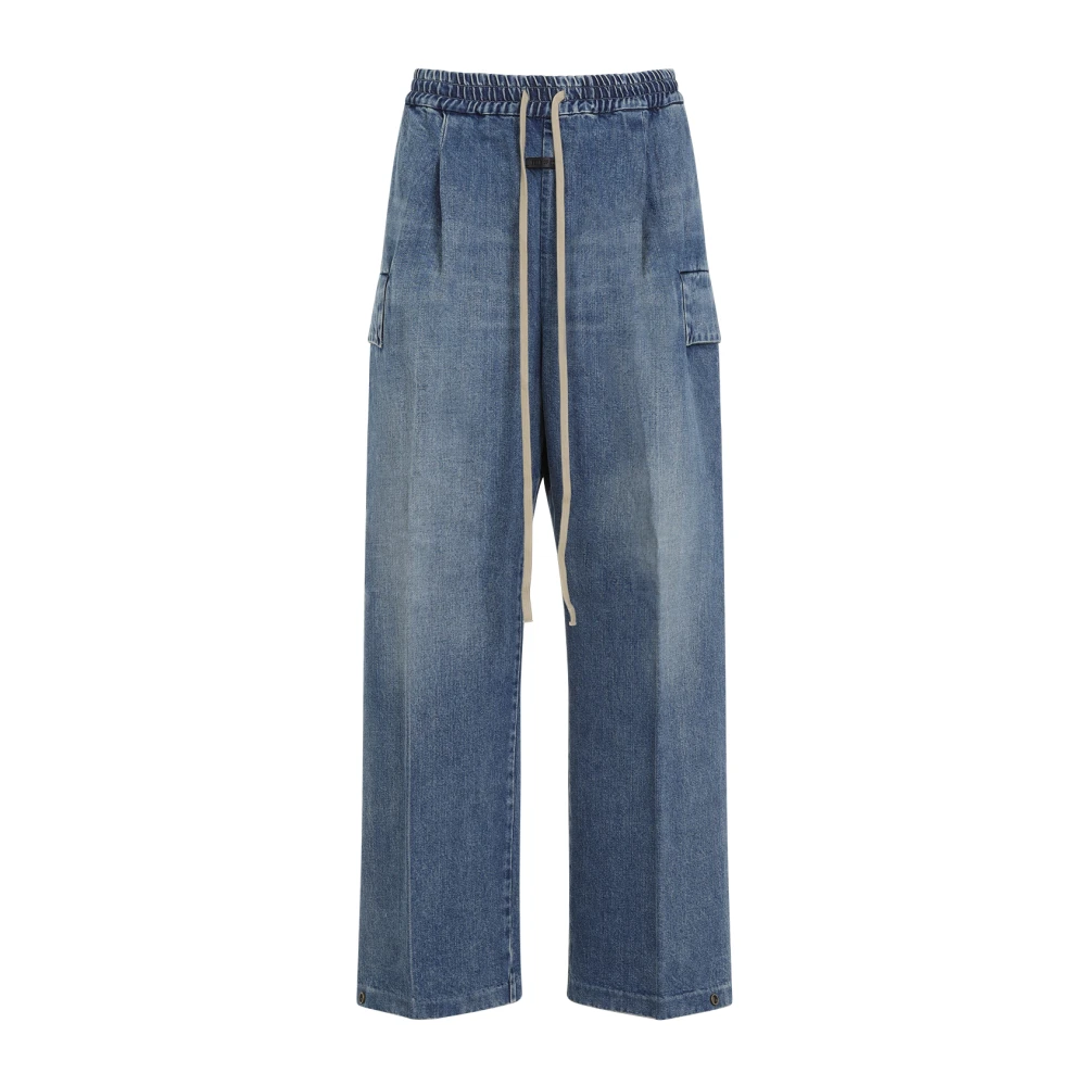 Fear Of God Blauwe Katoenen Broek Aw24 Blue Heren