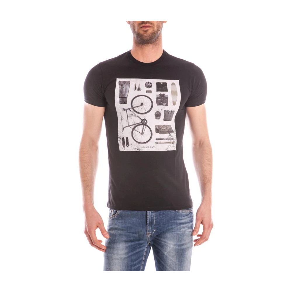 Armani Jeans Men's Black T-Shirts, 2XL, T-Shirt Sweatshirt