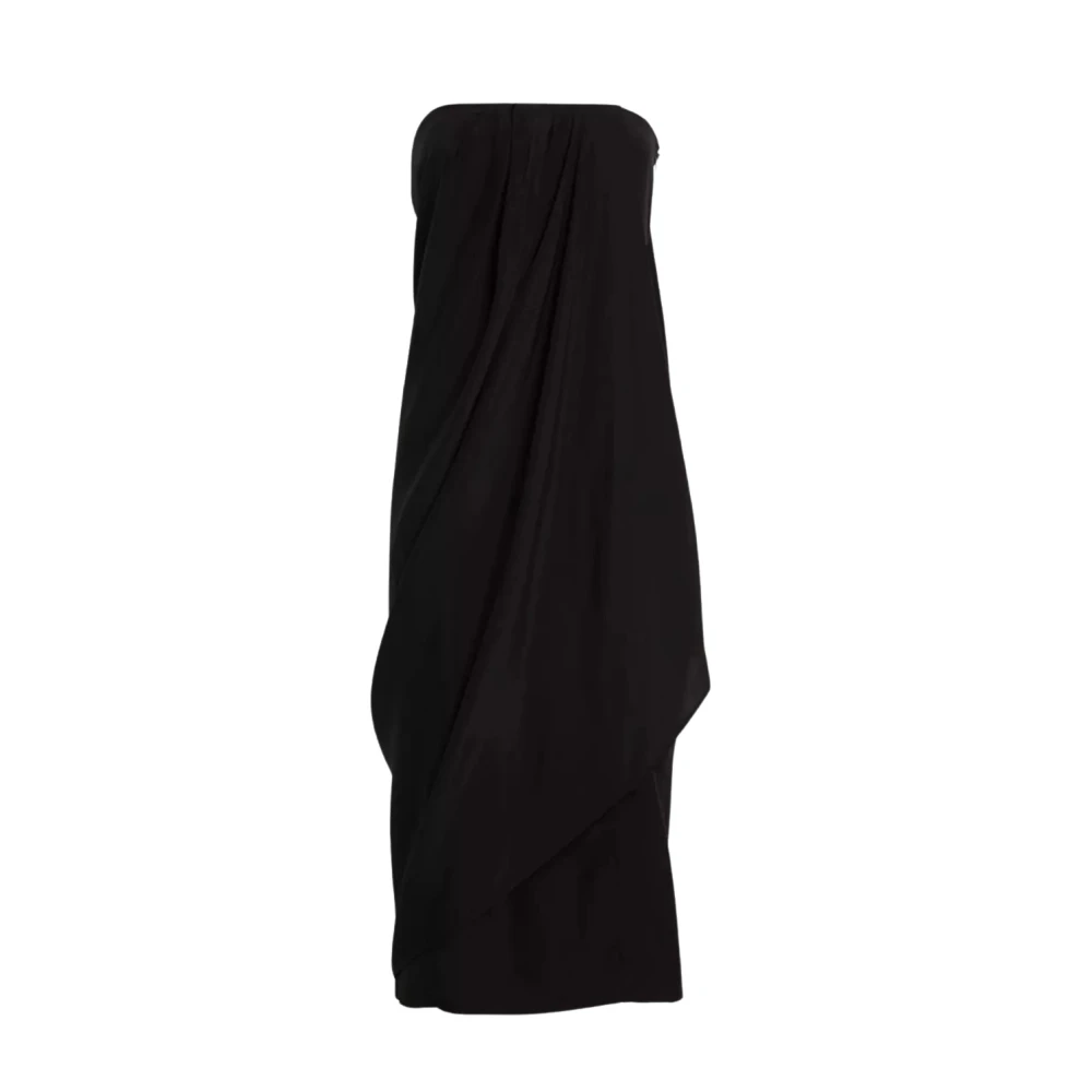 Gauge81 Donna Nero - Onna Abito Midi Senza Spalline In Seta - Dresses - L