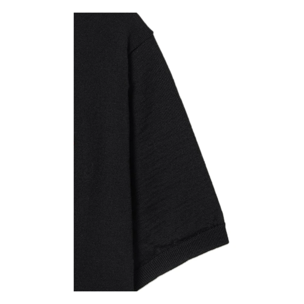 Comme des Garçons Play Geborduurde Hart Wol Vest Black Heren