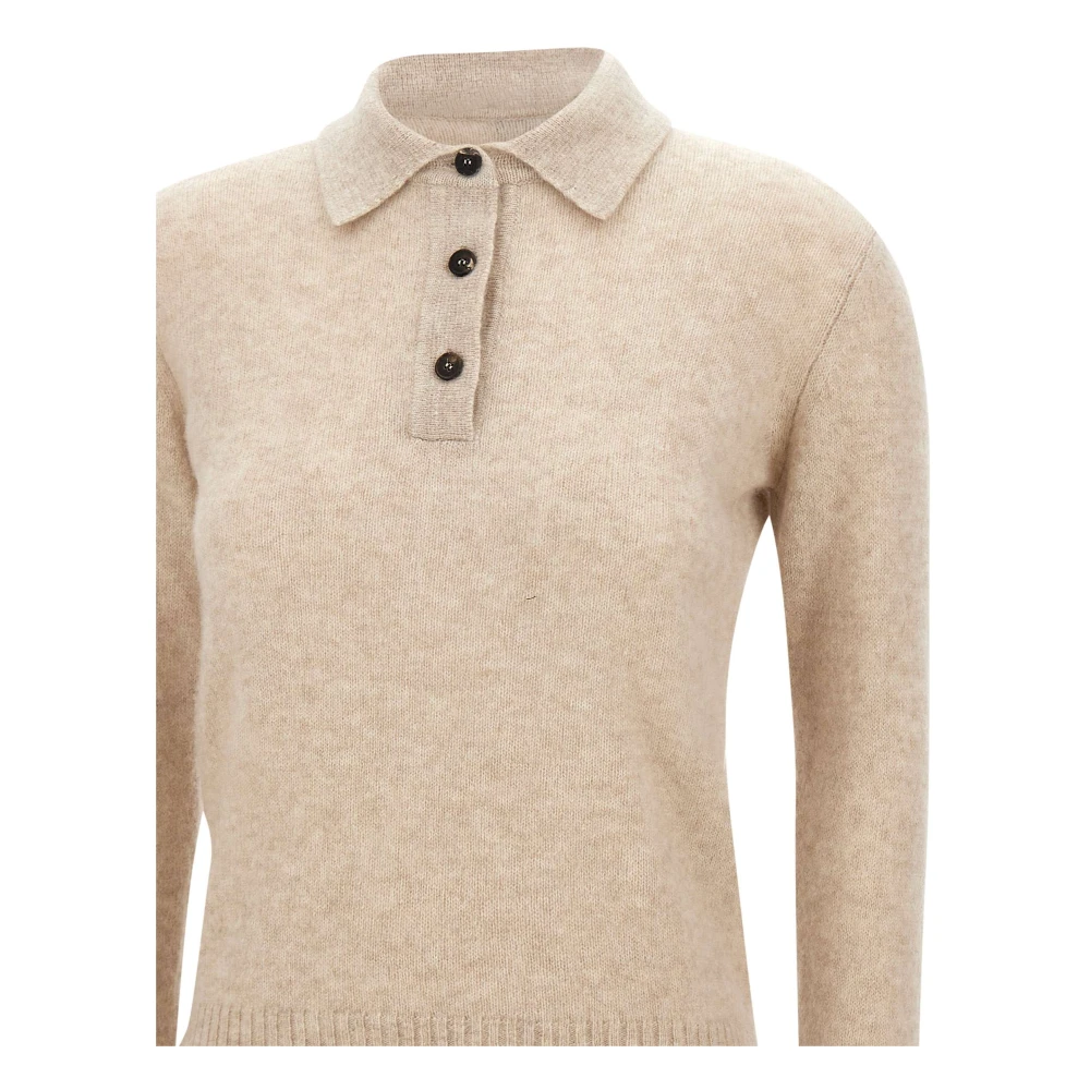 Filippo De Laurentiis Ivoor Wol Zijde Trui Beige Dames