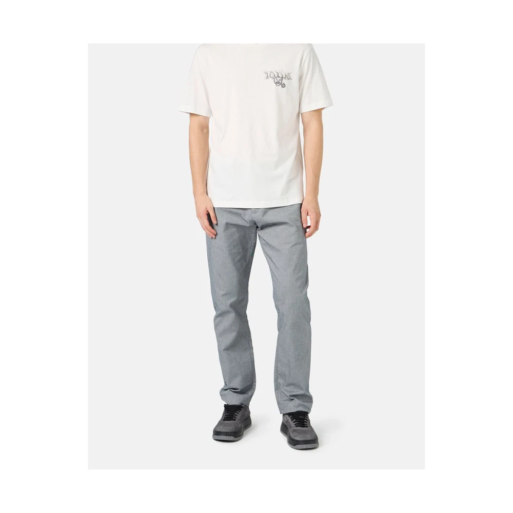 Iceberg Wit katoenen jersey T-shirt met Splash en Bear logo print op het hart Beige Heren
