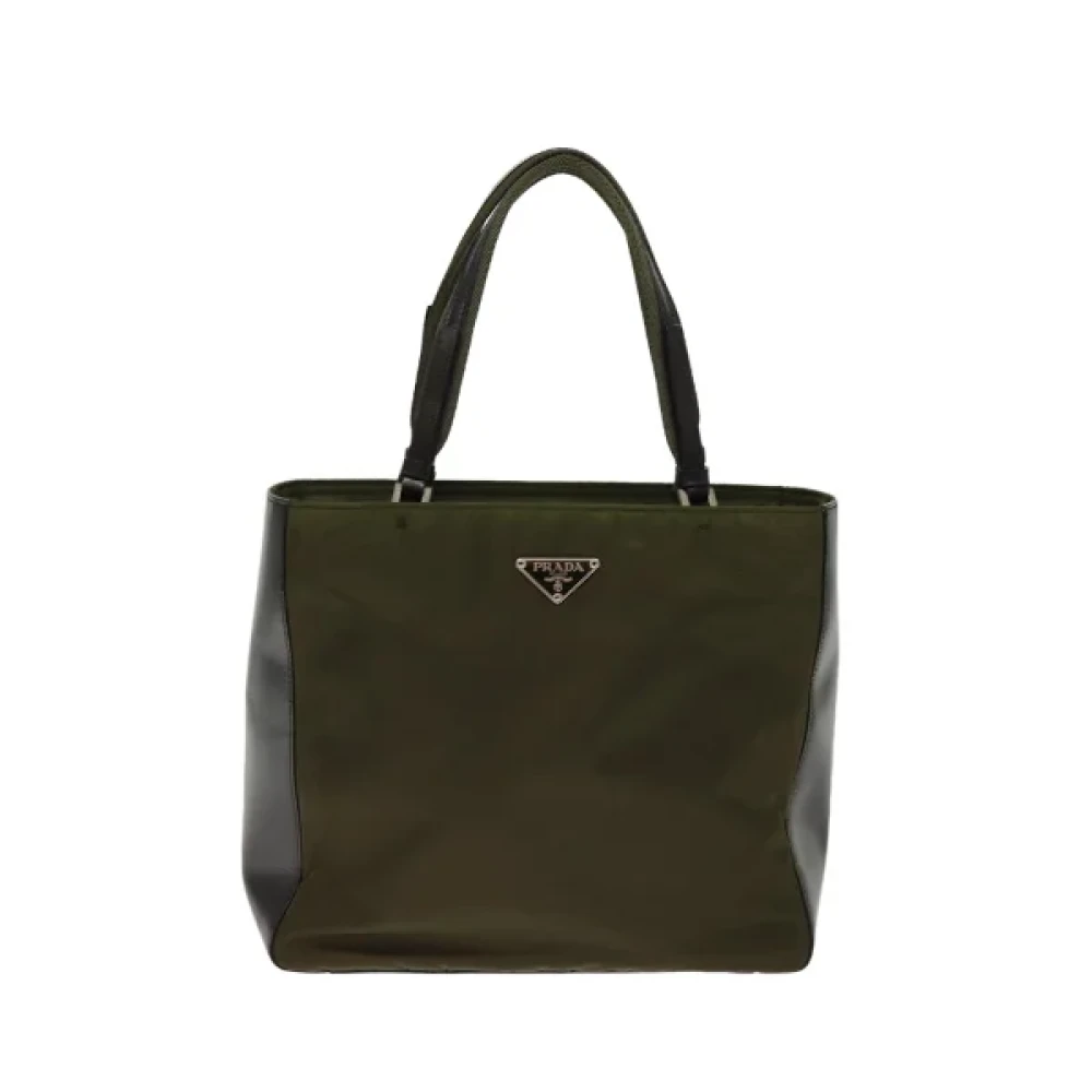 Prada Vintage Pre-owned Nylon prada-bags Green Dames