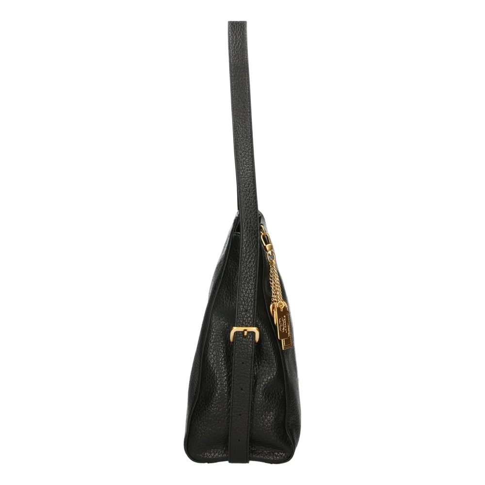 La Carrie Zwarte schoudertas met gouden accenten Black Dames