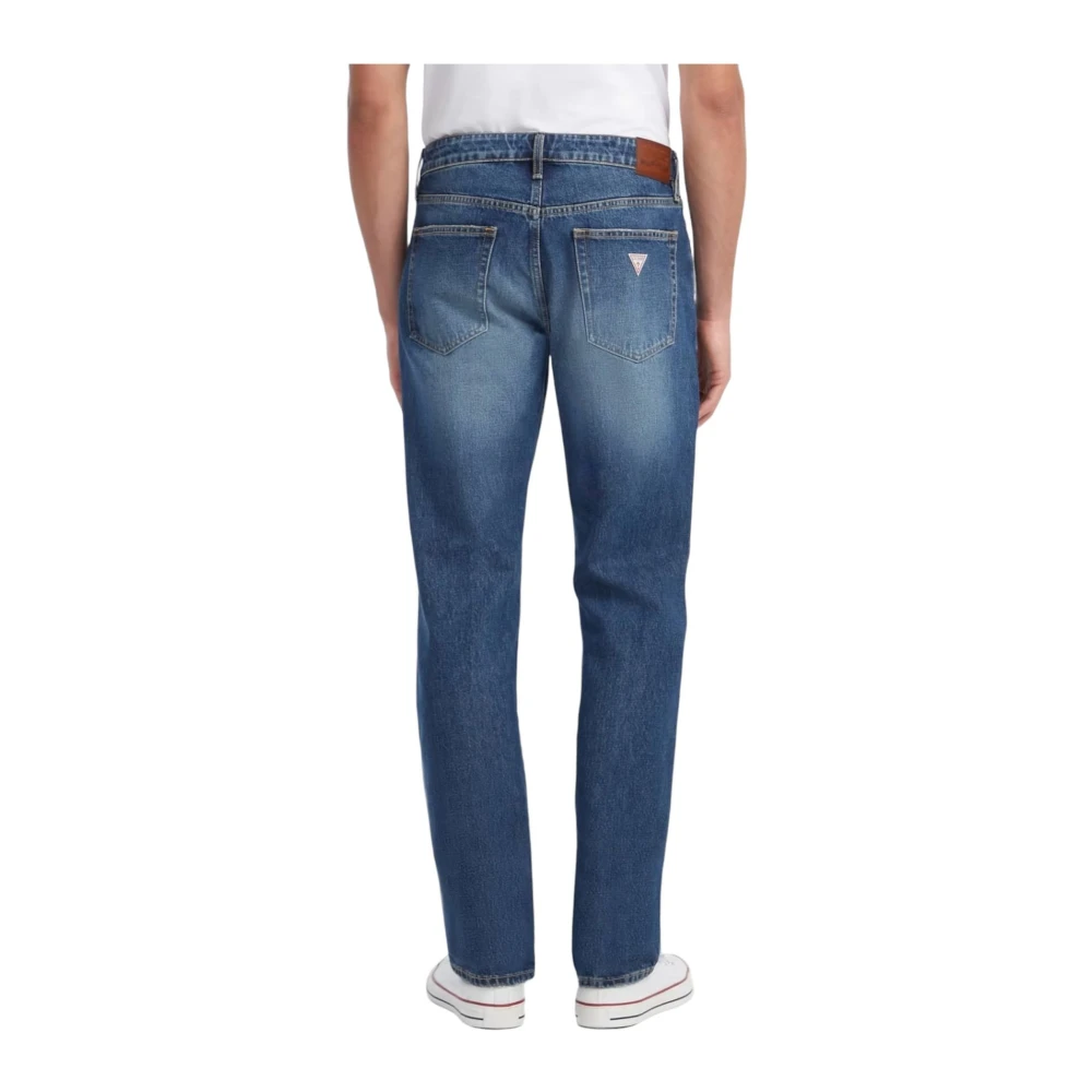 Guess Biologisch Katoen Straight Leg Jeans Blue Heren
